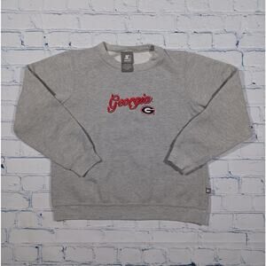 Georgia Bulldogs Shirt Womens M Gray Sweatshirt Embroidered Logo Starter‎
